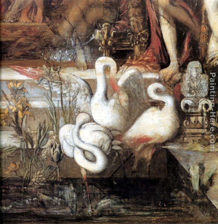 The Daughters of Thespius - detail painting - Gustave Moreau The Daughters of Thespius - detail art painting